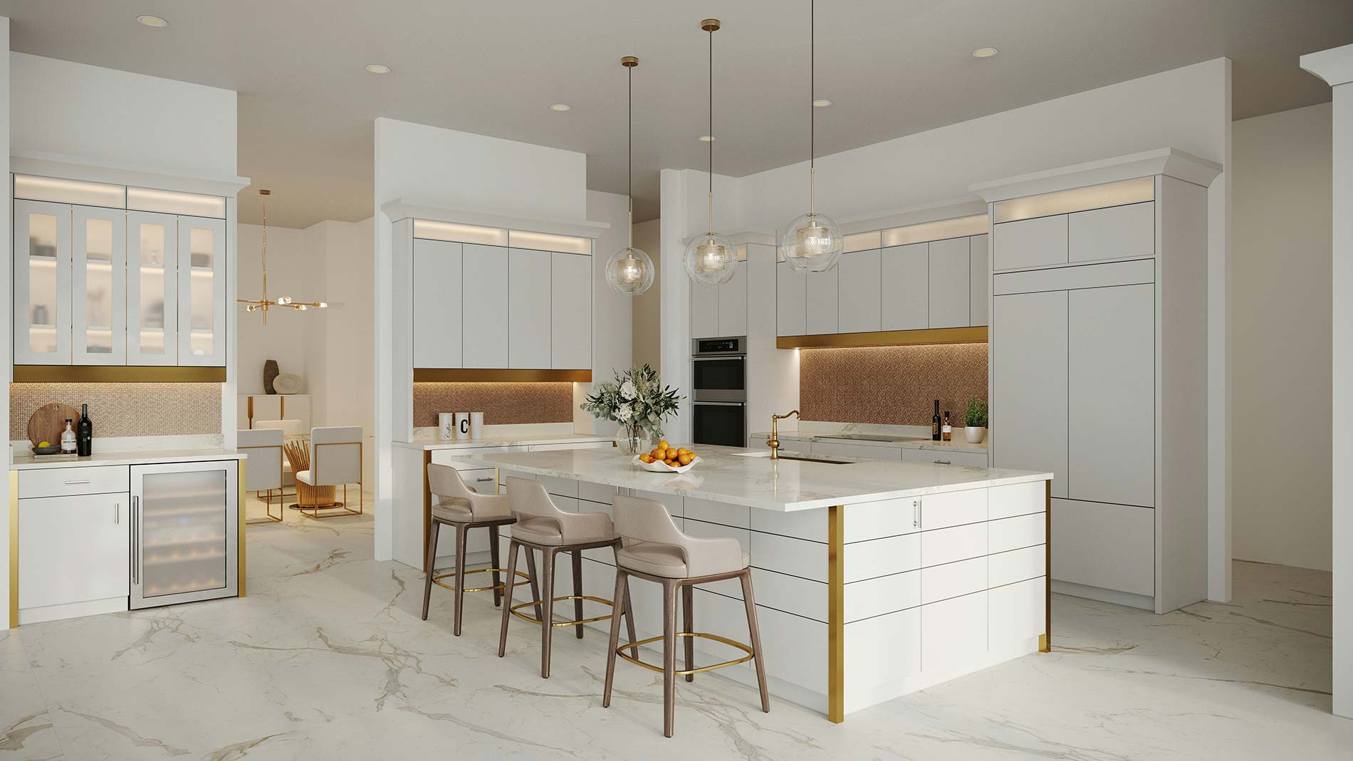 A newly remodeled kitchen in Glendale, CA.