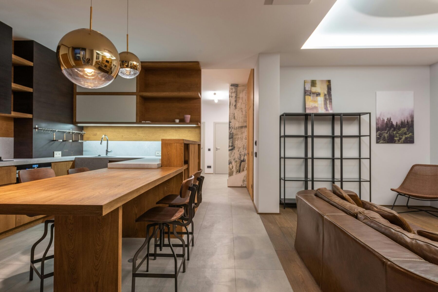 kitchen and dining room