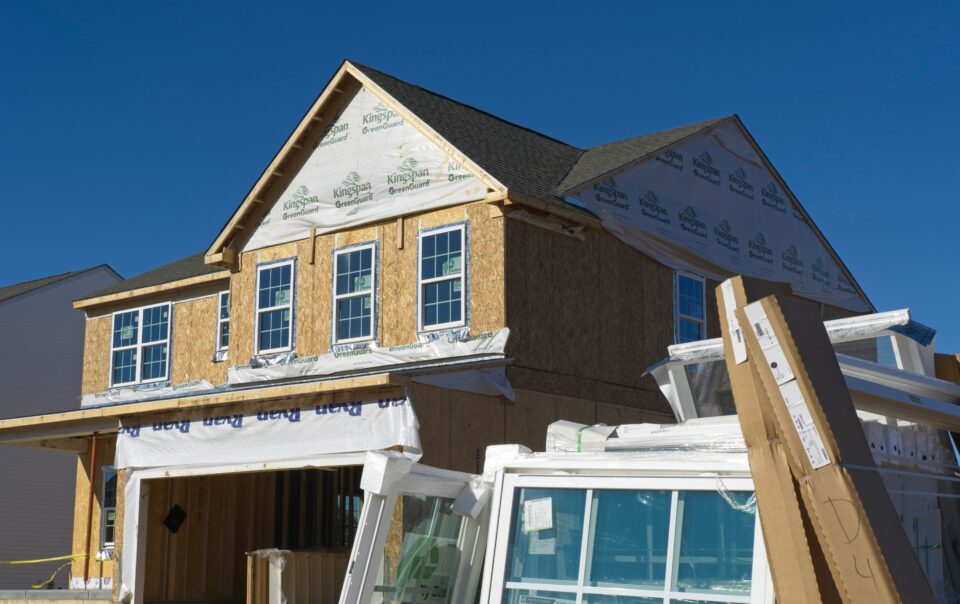 a new house under construction